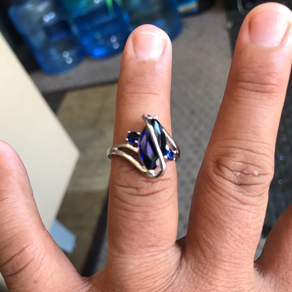 Sapphire gemstone , 925 sterling silver